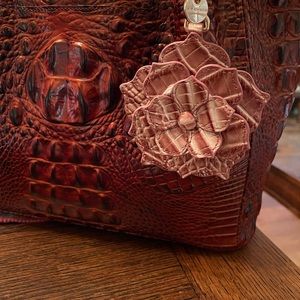 Brahmin Magnolia key Fob Pink icing